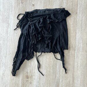 Womens FashionNova Black Mini Skirt - L